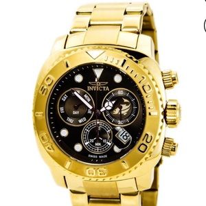 Invicta Men’s 14651 Pro Diver Chronograph Brown Dial Needs a new battery.